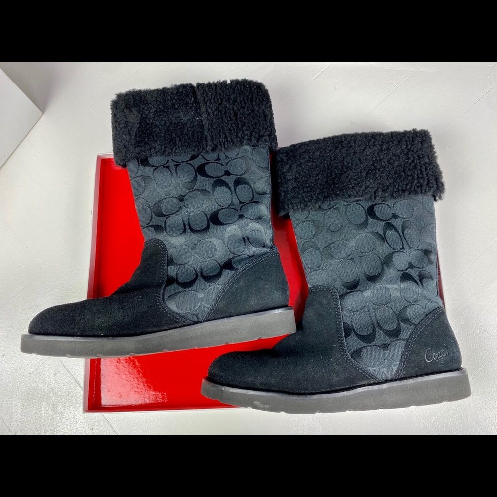 COACH Kelly Logo Boots Size 9